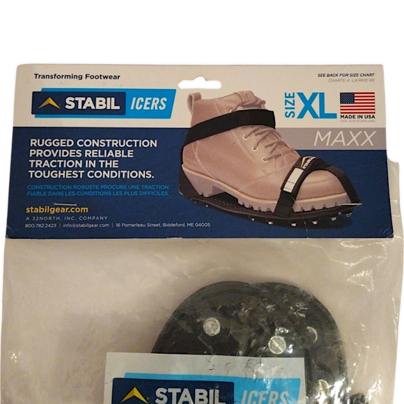 STABILicers Original Heavy Duty Snow/Ice Traction Cleats, Men's Size XL/13-14.5 - Picture 3 of 5